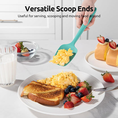 U-Taste Silicone Spatula Set - High Heat Resistant 600ºF Food Grade Rubber Kitchen Utensils | 4PCS Multicolor