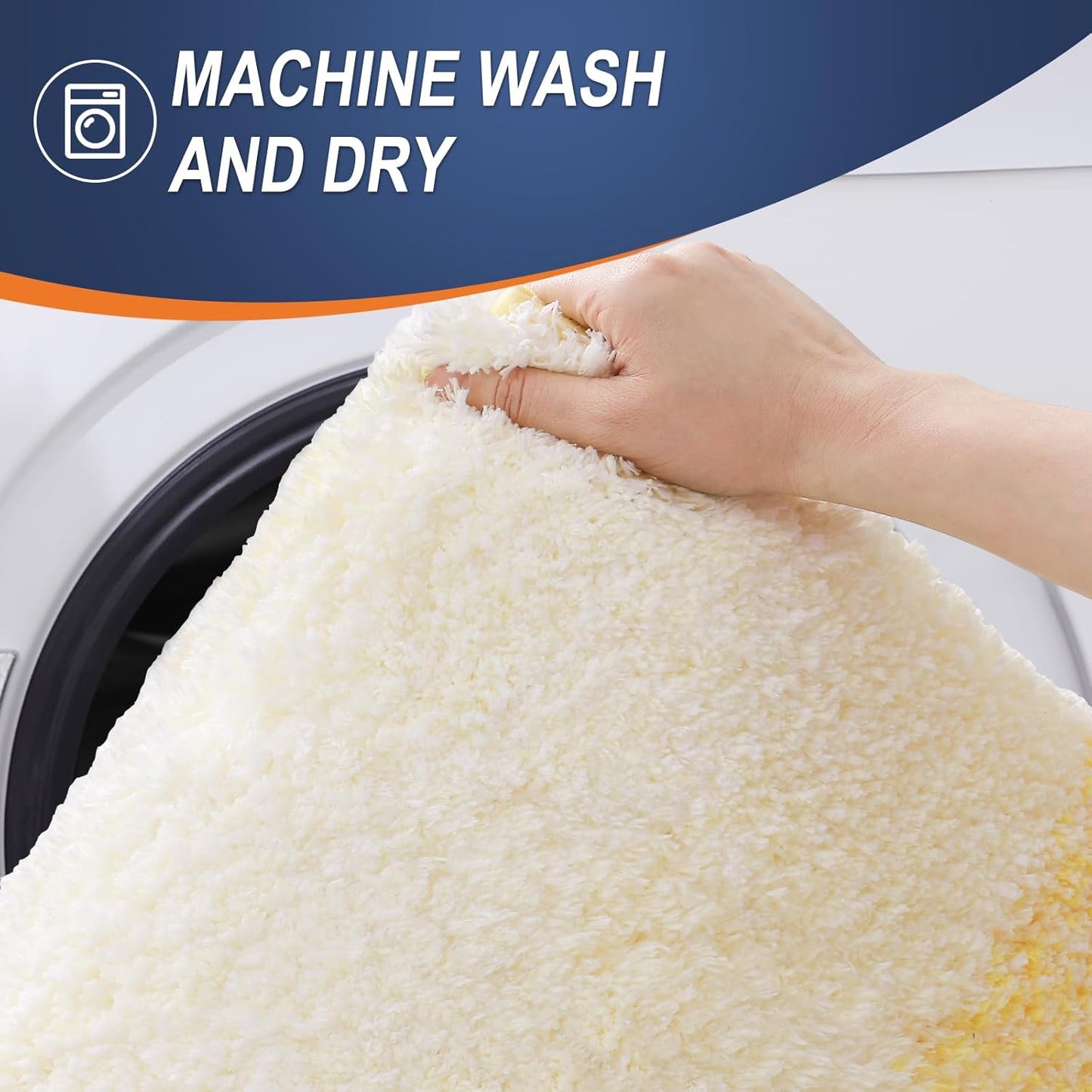 OLANLY Bathroom Rugs - Extra Soft Microfiber Mat, Quick Dry & Machine Washable | 36x24, Yellow