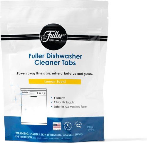 Fuller Dishwasher Cleaner Tabs - Lemon Scent - Eliminates Limescale & Grease - Septic Safe | Pack of 2