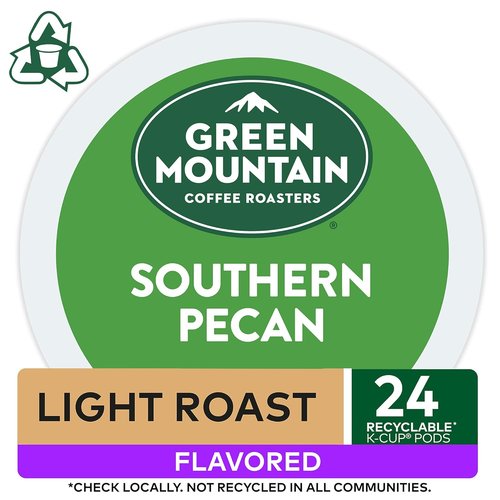 Green Mountain Coffee Roasters Southern Pecan K-Cup Pods - Flavored Light Roast, 24 Count