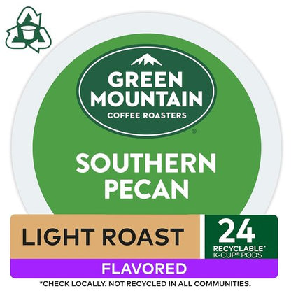 Green Mountain Coffee Roasters Southern Pecan K-Cup Pods - Flavored Light Roast, 24 Count