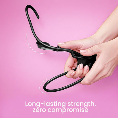 Utopia Home Plastic Hangers 100 Pack - Durable Space-Saving Clothes Hangers - Black Closet Organizers
