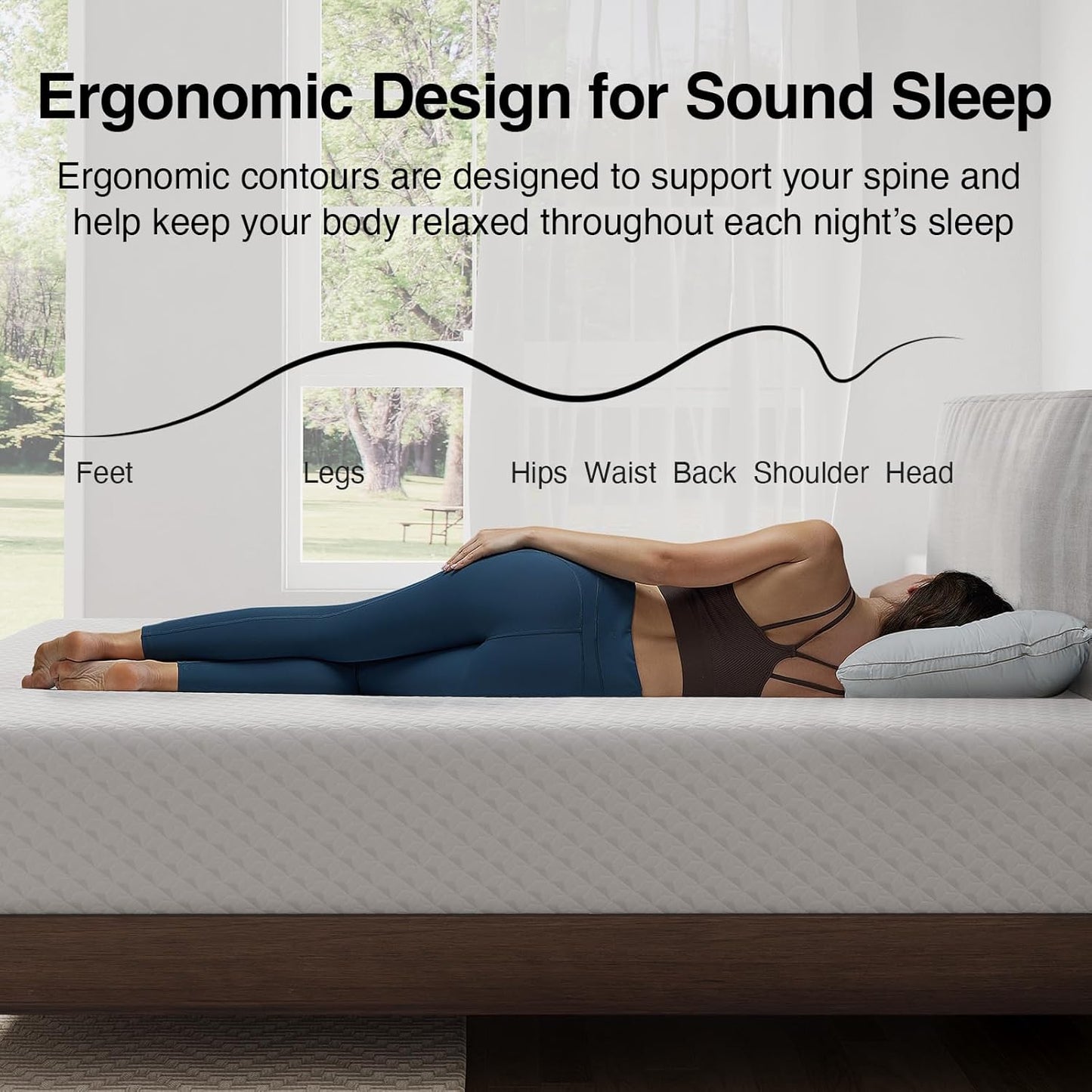 Novilla Twin Size Mattress - 10 Inch Memory Foam for Balanced Support & Cooling Comfort | CertiPUR-US Certified