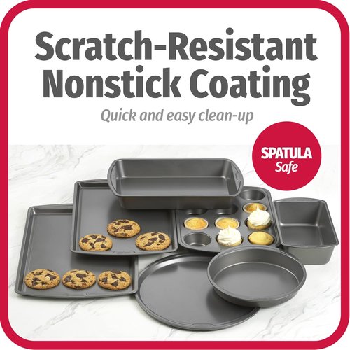 GoodCook Everyday 7-Piece Non-Stick Bakeware Set | Versatile Baking Pans for Cookies, Cakes & Muffins