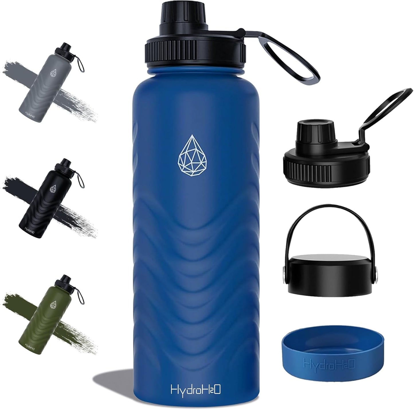 Skiennix 24oz Stainless Steel Insulated Water Bottle - 48H Cold & 24H Hot, Leak-Proof, BPA-Free | Blue