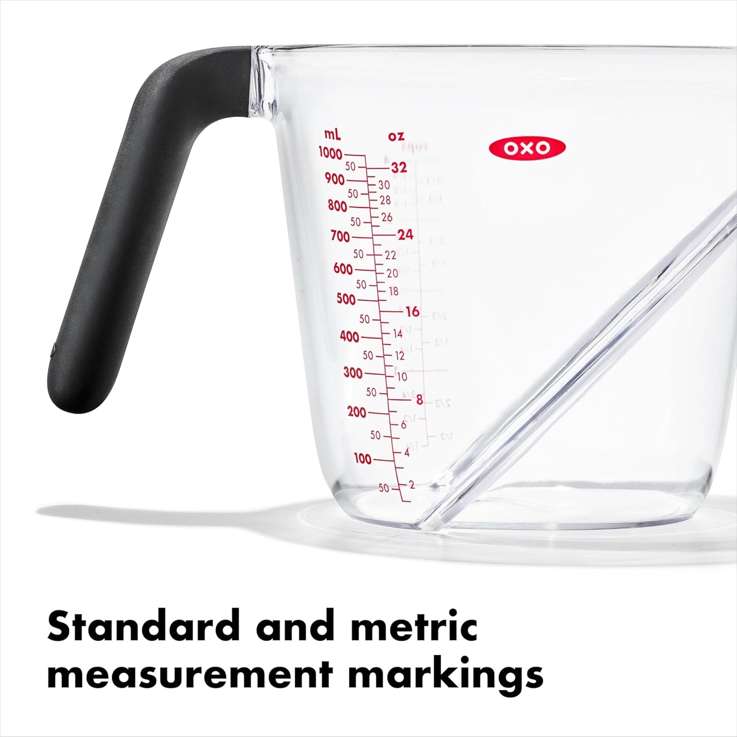 OXO Good Grips 4-Cup Measuring Cup - Angled Design for Easy Pouring and Accurate Measurements