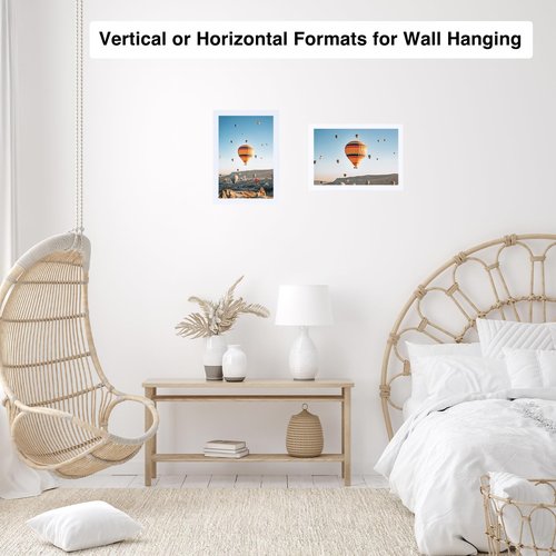 JCJMY 5x6 Picture Frame White for Wall Hanging or Tabletop, Wall Mounting Horizontally or Vertically, 5 x 6 Wall Gallery Poster Photo Frame with Shatter Resistant Plexiglass, White