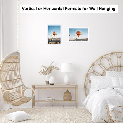 JCJMY 8x13 Picture Frame White for Wall Hanging or Tabletop, Wall Mounting Horizontally or Vertically, 8 x 13 Wall Gallery Poster Photo Frame with Shatter Resistant Plexiglass, White
