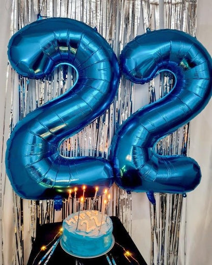 40-Inch Dark Blue Foil Number 10 Balloon - Perfect Birthday Decorations for Men & Women