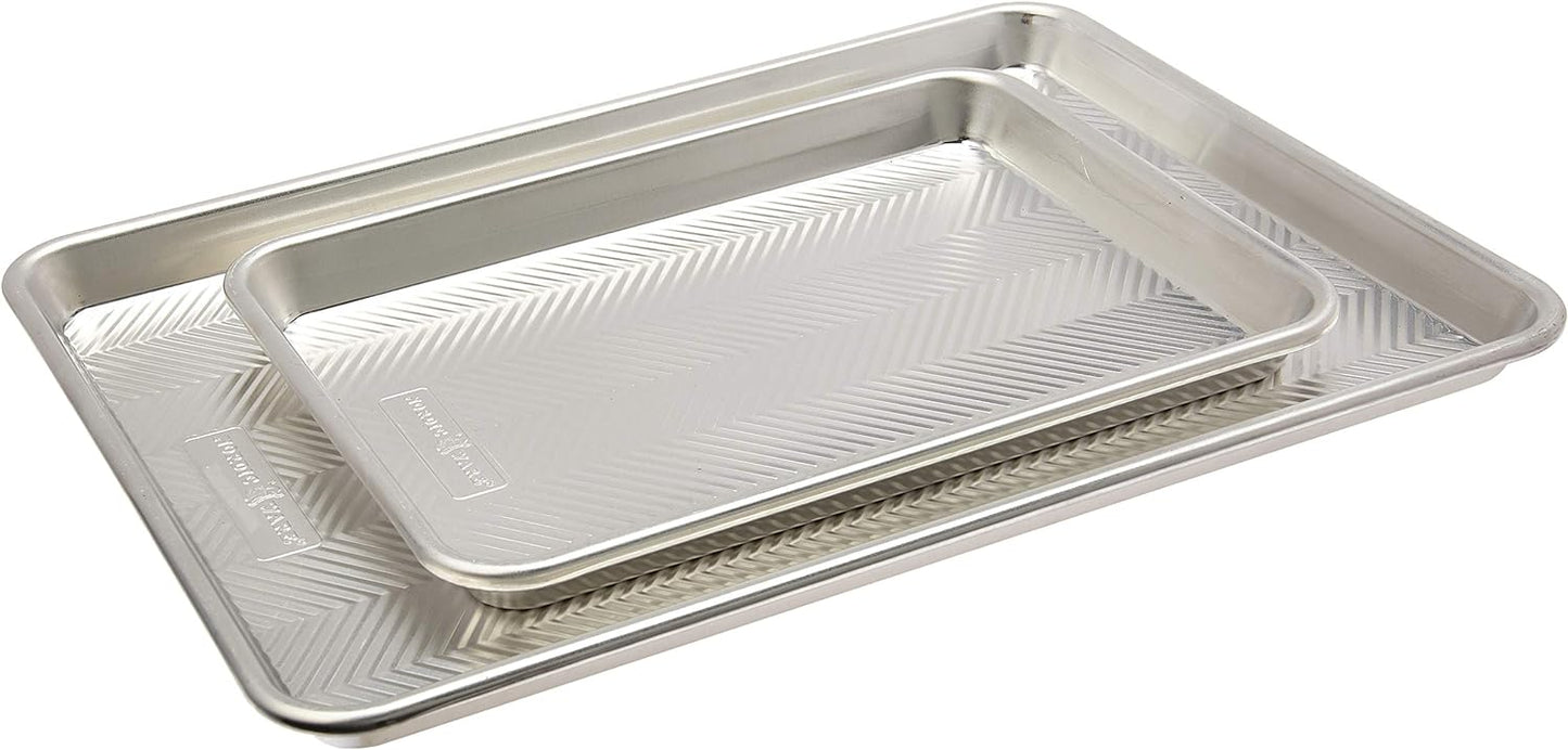 Nordic Ware Prism Baking Sheets - Half & Quarter Size | Durable Natural Finish