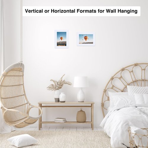 JCJMY 3.5x5 Picture Frame White for Wall or Tabletop, 3.5 x 5 Wall Gallery Poster Photo Frame with Shatter Resistant Plexiglass, White