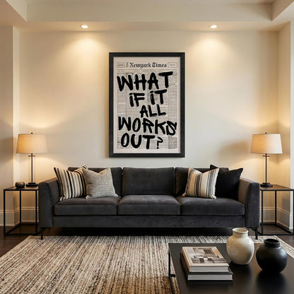 Skiennix 8X10 Inch Black Frame - Motivational Canvas Wall Art | Inspirational Quote Print for Home & Office