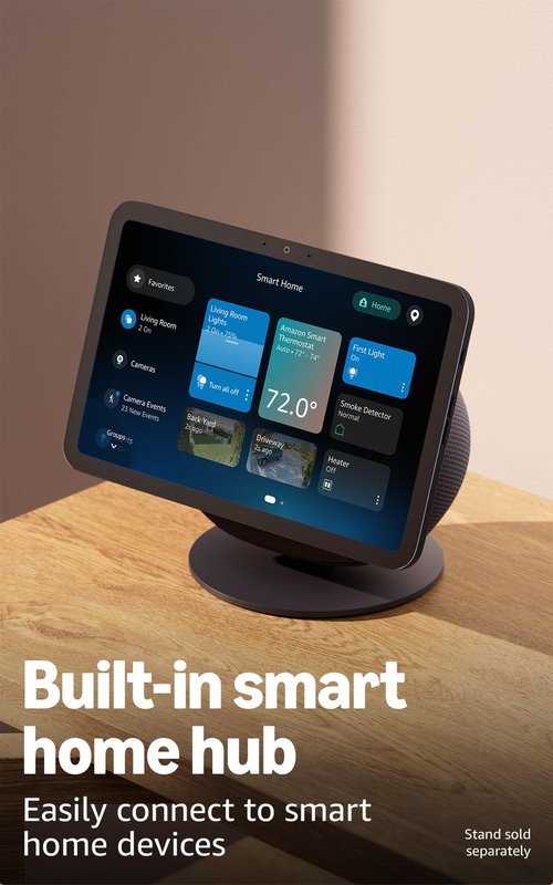 Amazon Echo Show 8 (newest model), Vibrant HD 8.7" display with spatial audio, Designed for Alexa+, Glacier White