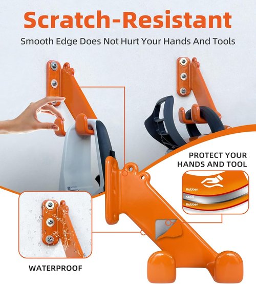 Chainsaw Hanger - Heavy Duty Wall Mount Holder for Garage Organization | 2 Pack