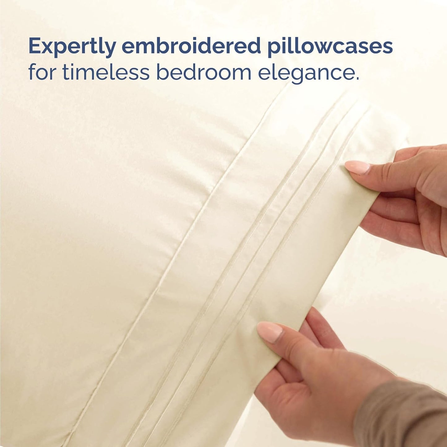 Skiennix Twin Size 3 Piece Sheet Set - Comfy, Breathable & Cooling Bedding - Ultra-Soft, Deep Pockets, Off White