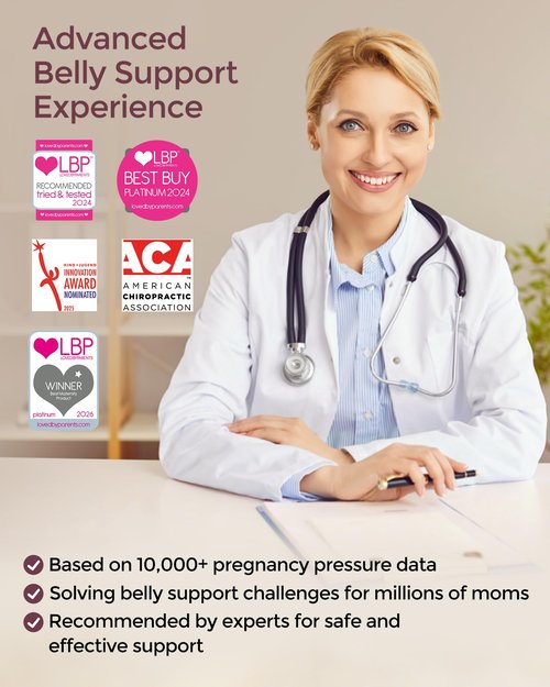 Momcozy Pregnancy Belly Band, CozySupport Ergonest Maternity Belly Band, Invisible Pregnancy Belt for Back, Abdomen, Waist