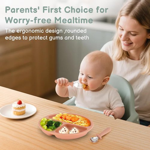 Eascrozn Toddler Utensils Set - 6 Pack Kids Silverware with Silicone Handles | Safe Stainless Steel Spoons & Forks