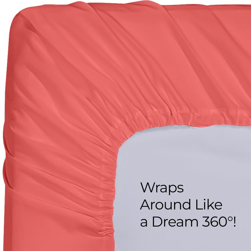 Utopia Bedding Full Fitted Sheet - Bottom Sheet - Deep Pocket - Soft Microfiber -Shrinkage and Fade Resistant-Easy Care -1 Fitted Sheet Only (Coral)