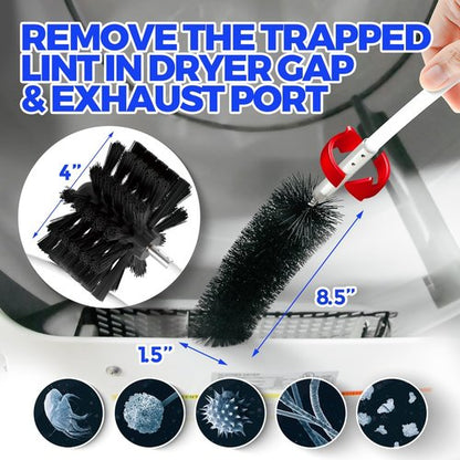 Holikme Dryer Vent Cleaner Kit - 35 Feet Flexible Lint Brush with Drill Attachment & Chimney Brushes