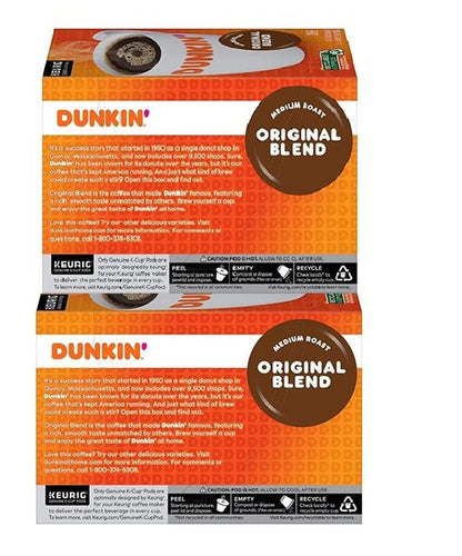 Dunkin Donuts Original Blend, Medium Roast Coffee K Cups - 144 Count