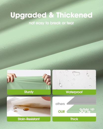 Pureegg Disposable Table Cloths - 12 Pack, 54 x 108 Inch, Leakproof Sage Green for Easter Parties