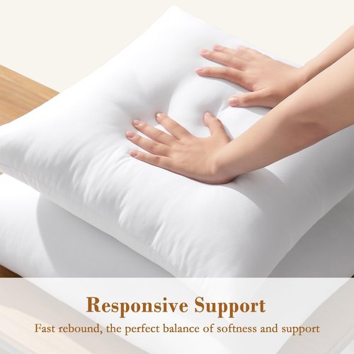 puredown® 18x18 Pillow Inserts, Fluffy Soft Square Form Sham Stuffer Set of 2, Down Alternative Throw Pillows for Couch, Sofa, Bed and Home Decor