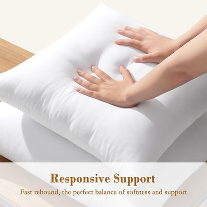 puredown® 18x18 Pillow Inserts, Fluffy Soft Square Form Sham Stuffer Set of 2, Down Alternative Throw Pillows for Couch, Sofa, Bed and Home Decor
