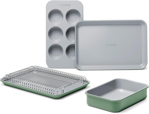 Caraway Mini Bakeware Set - Non-Stick, Non-Toxic Ceramic Coating - Compact Pans for Small Kitchens - Sage