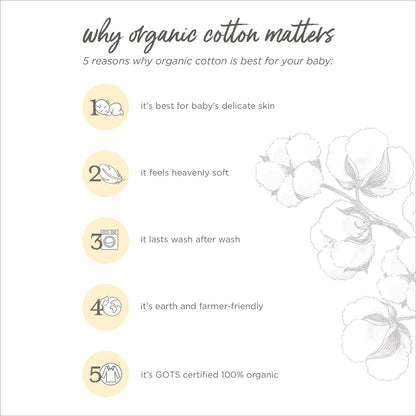 Burt's Bees Baby Organic Cotton Fitted Crib Sheet - Breathable for Standard Crib & Toddler Mattresses