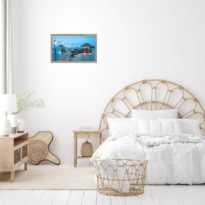 JCJMY 8.5x14 Rustic Brown Picture Frame - Wall Hanging & Mounting | Shatter Resistant Plexiglass