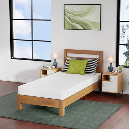 FDW | 6 Inch Twin XL Mattress | Medium Firm | Gel Memory Foam Mattress | White | Bed in a Box, CertiPUR-US Certified | Pressure Relief, Cooling Ventilated Foam | Washable Removable Cover
