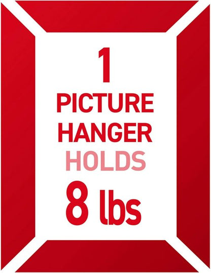 Command 8 lb Jumbo Picture Hanger - Damage-Free Frame Hanging with 3 Hangers & 8 Strips | Versatile for Home Decor
