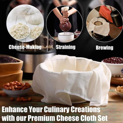 Grade 100 Cheese Cloths by [Brand Name] - 15 Pcs 20x20 Inch Unbleached Cotton for Straining & Juicing