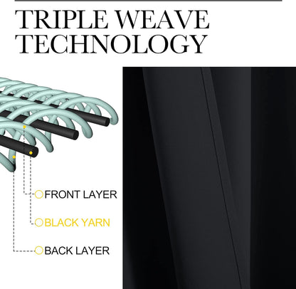 NICETOWN Blackout Curtains for Halloween - Thermal Insulated Drapes | 2 Panels, 55" x 90", Black