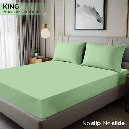 Utopia Bedding King Fitted Sheet - Deep Pocket Soft Microfiber - Shrinkage & Fade Resistant - Sage Green