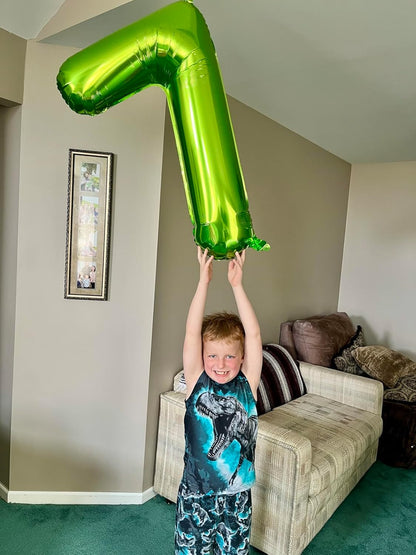 Number Balloons - 40 Inch Light Green 1 Balloon for 1st Birthday Party Decorations
