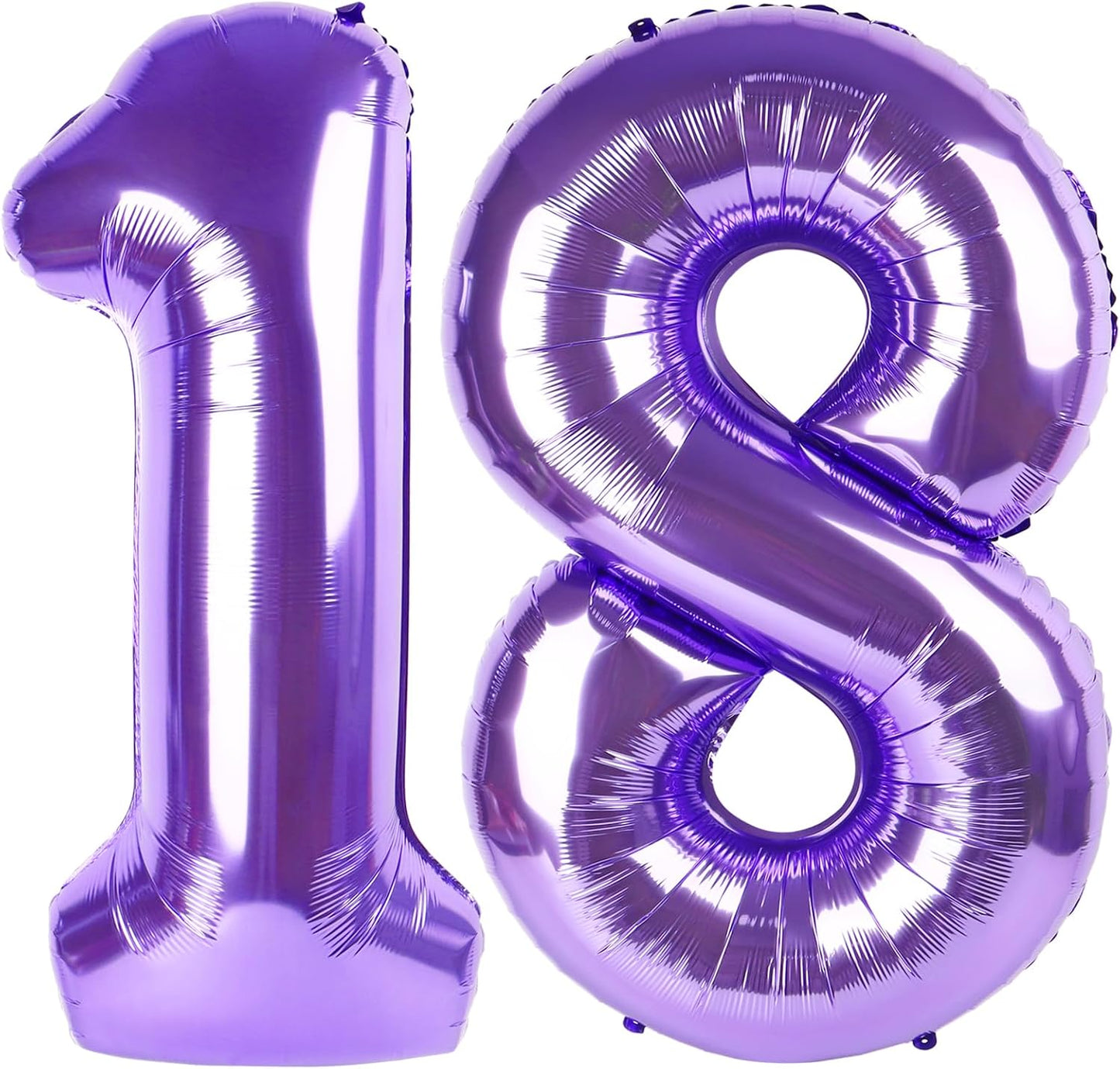 Number 18 Balloons - 40 Inch Purple Birthday Decorations for Celebrations | Perfect for Weddings, Graduations & Anniversaries