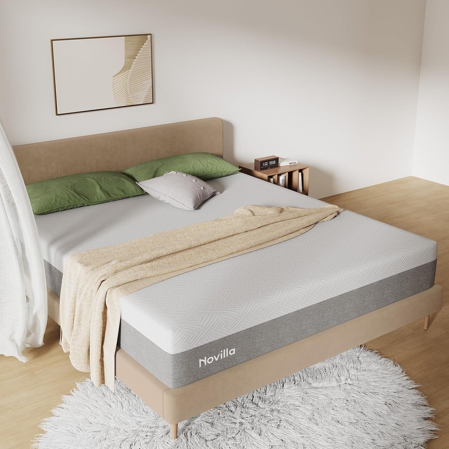 Novilla King Mattress - 10 Inch Gel Memory Foam for Cool Comfort & Pressure Relief | Medium Plush