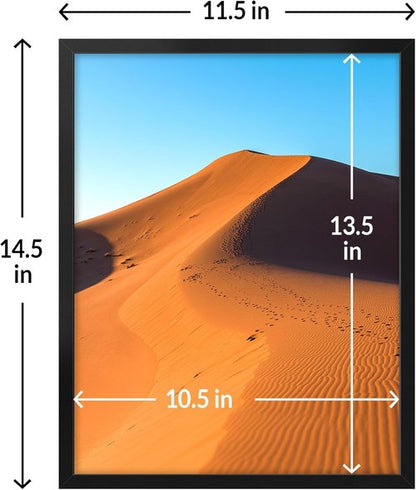 LaVie Home 11x14 Picture Frame - Classic Black Frame with HD Plexiglas for Vertical or Horizontal Display