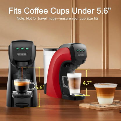 Warriors1 Mini Coffee Maker - Versatile Espresso Machine for K-Cup, Nespresso, & Ground Coffee | 28 oz Reservoir