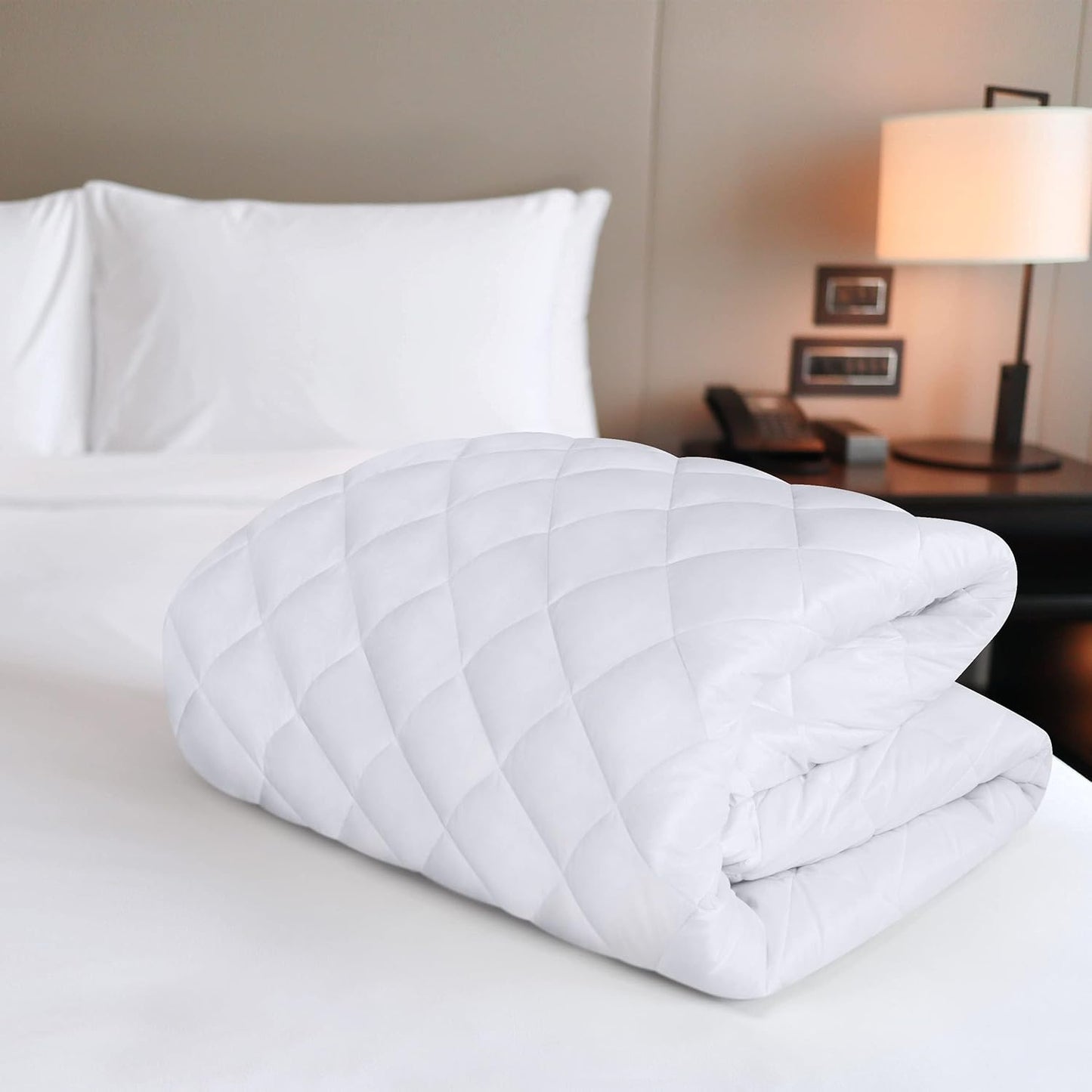 Utopia Bedding Quilted Fitted Mattress Pad - Full Size, Deep Pocket Protector, Machine Washable | White, Pack of 10