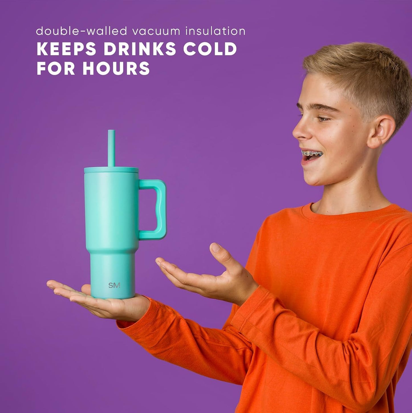Simple Modern Kids 24 oz Tumbler - Spill Proof & Leak Resistant | Reusable Stainless Steel | 80s Mix