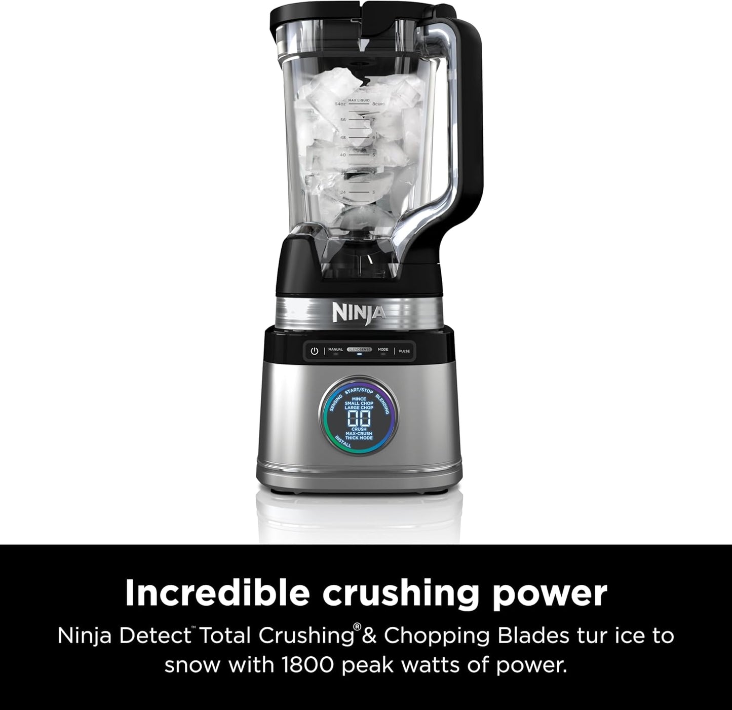 Ninja Blender - 1800 Watt Full Size Pitcher for Smoothies, Shakes & Frozen Drinks | 72 oz | Black