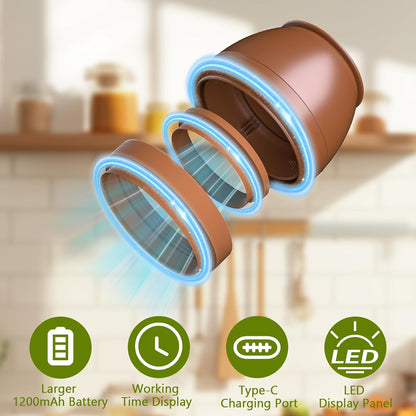 Zivif Electric Mason Jar Vacuum Sealer - Food Storage & Fermentation Kit | Includes 10 Lids