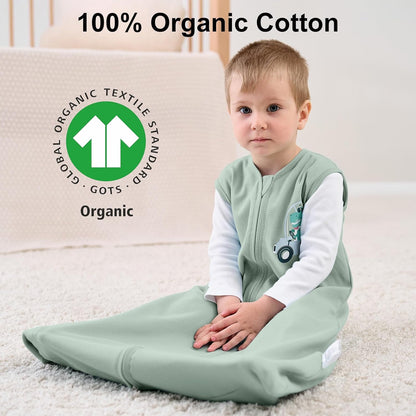 Yoofoss Baby Sleep Sack | 100% Organic Cotton Wearable Blanket | 0-6 Months | 3 Pack, Comfy & Lightweight
