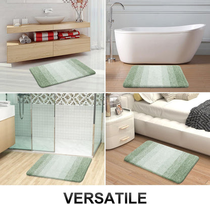 OLANLY Bathroom Runner Rug - Extra Soft Microfiber Mat | Quick Dry, Washable, 47x20, Sage Green