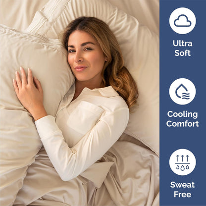 Queen Size Sheet Set by Hotel Luxury | 4-Piece Comfy, Breathable & Cooling Bedding - Deep Pockets, Soft & Wrinkle-Free - Oeko-Tex Certified - Wheat