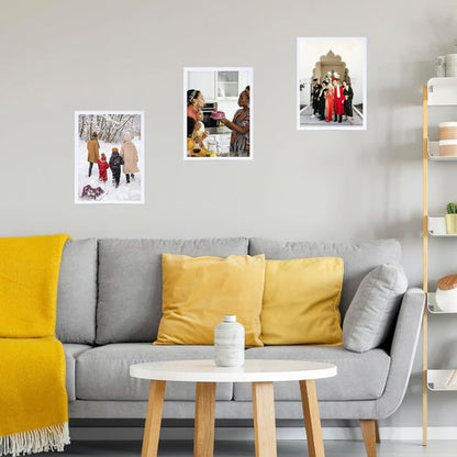 JCJMY 13x15 Picture Frame - White Wall Mount for Horizontal or Vertical Display | Shatter-Resistant Plexiglass