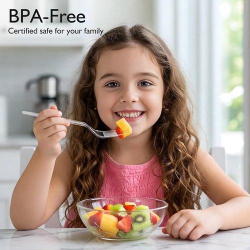 Heavy Duty Disposable Plastic Silverware Set by [Brand Name] | 200 Count Forks & Spoons - BPA Free Utensils for Parties & Daily Use