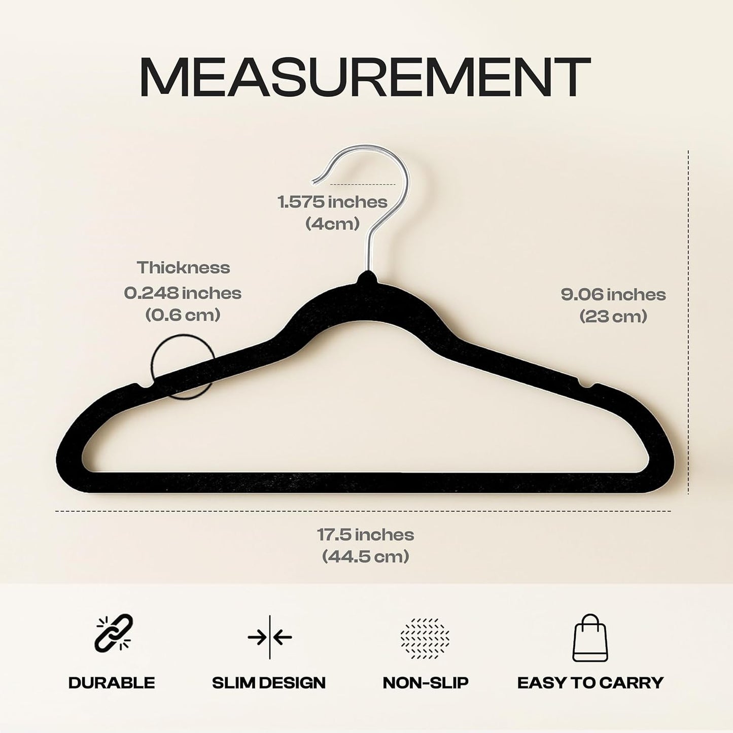 Utopia Home Velvet Hangers - Luxury Non-Slip Slim Coat & Pant Hangers, 30 Pack, Black with 360° Swivel Hook